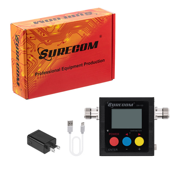 Surecom SW-102S Digital VHF/UHF 125-525Mhz SO239 Connector Power & SWR Meter (SW102-S)