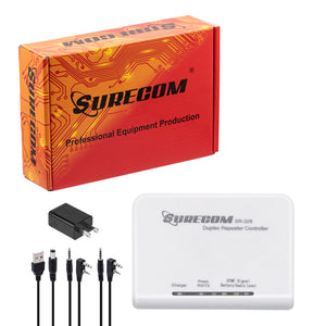 Surecom SR-328 Cross Band Radio Duplex Repeater Controller with 2 pcs K Plug Cable